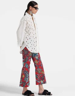 La DoubleJ Pantaloni E Shorts<Hendrix PantsSicomore Red in Heavy Stretch Cotton