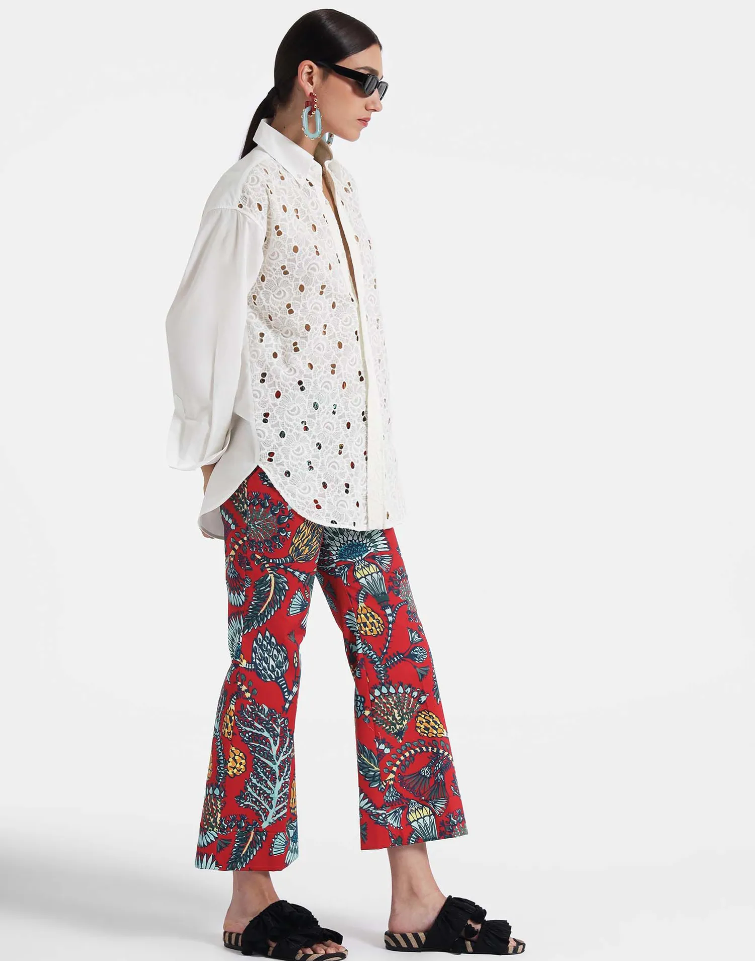 La DoubleJ Pantaloni E Shorts<Hendrix PantsSicomore Red in Heavy Stretch Cotton
