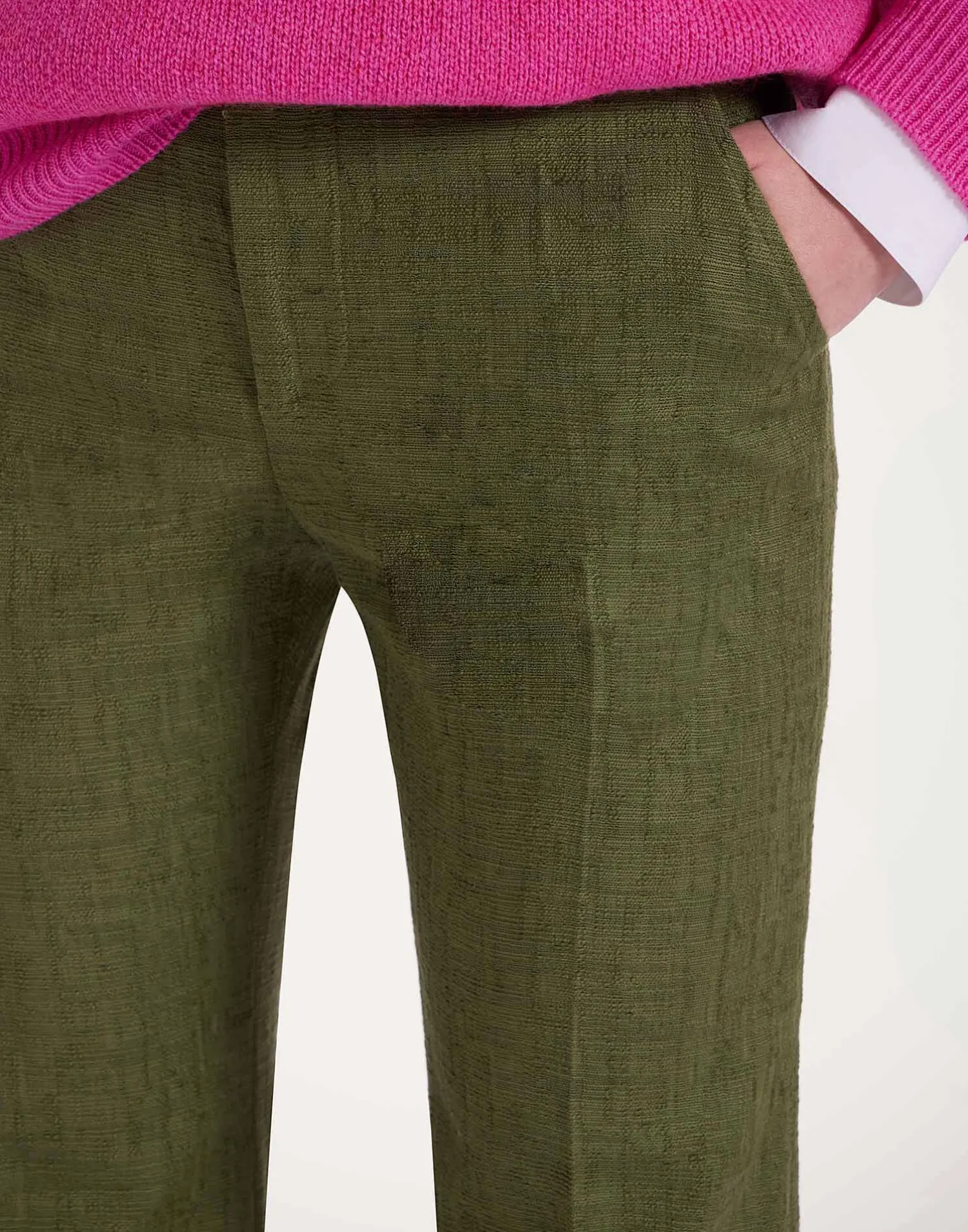 La DoubleJ Pantaloni E Shorts<Hendrix PantsSolid Camouflage in Shot Cotton