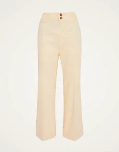 La DoubleJ Pantaloni E Shorts<Hendrix PantsSolid Cream in Shot Cotton