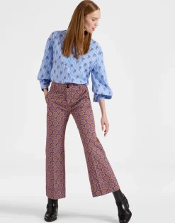 La DoubleJ Pantaloni E Shorts<Hendrix PantsSovereign Mini Purple in Heavy Cotton Stretch