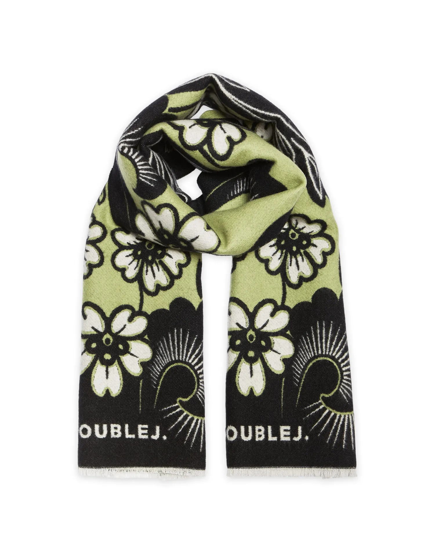 La DoubleJ Foulard E Sciarpe|Accessories<Herald ScarfMayfair Black in Wool Silk