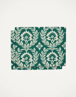 La DoubleJ Runner E Tovagliette|Tessili<Herringbone Placemat Set of 2Green Garland in Cotton Chevron