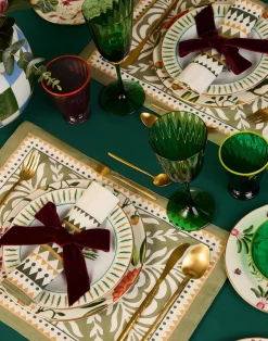 La DoubleJ Tessili|Runner E Tovagliette<Herringbone Placemats Set Of 2Tudor Light Green in Cotton Chevron