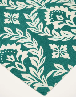La DoubleJ Runner E Tovagliette|Tessili<Herringbone RunnerGreen Garland in Cotton Chevron