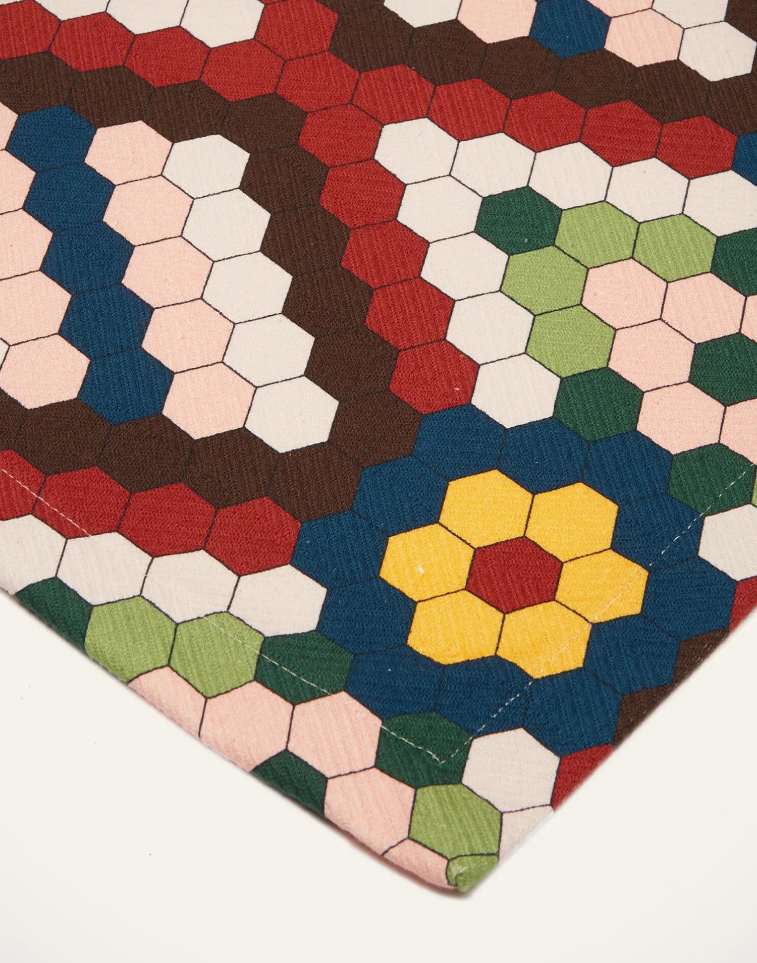 La DoubleJ Runner E Tovagliette|Tessili<Herringbone RunnerHoneycomb Tiles in Cotton Chevron