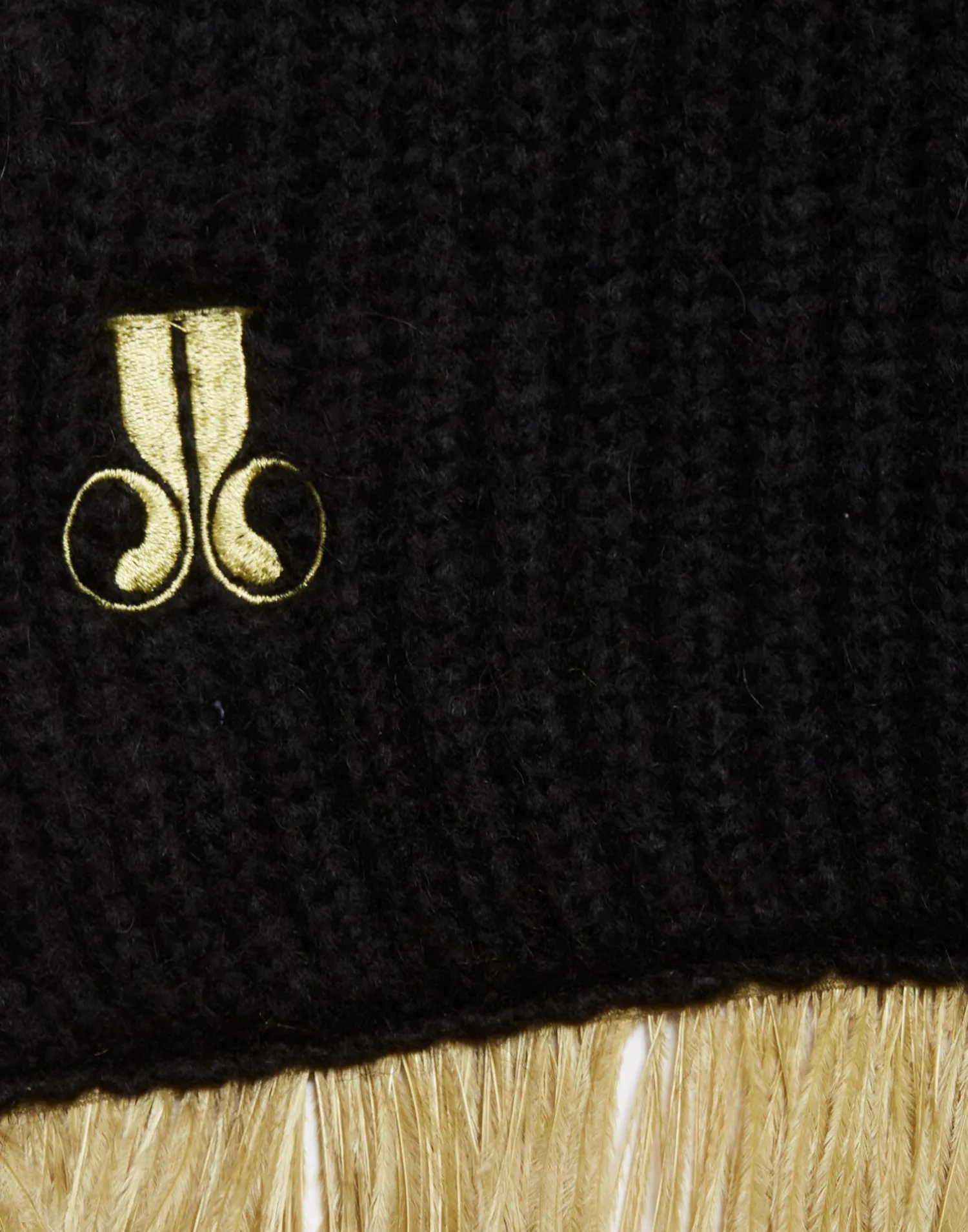 La DoubleJ Foulard E Sciarpe|Accessories<High Kick ScarfAnthracite in Wool With Feathers