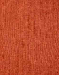La DoubleJ Maglieria<High Kick TopOrange in Ribbed Silk Cashmere With Feathers