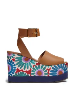 La DoubleJ Scarpe|Accessories<High PlateauCrazy Daisy in Twill