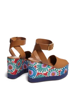 La DoubleJ Scarpe|Accessories<High PlateauCrazy Daisy in Twill