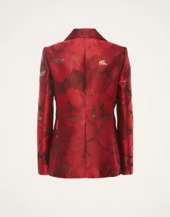 La DoubleJ Capispalla<24/7 JacketRuby Red in Jacquard