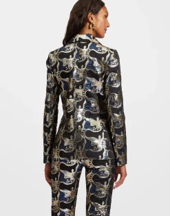 La DoubleJ Capispalla<24/7 JacketSpritz Blu in Jacquard