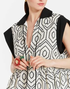 La DoubleJ Vestiti<Jackie Mini DressSolid Ivory in Cotton Sangallo