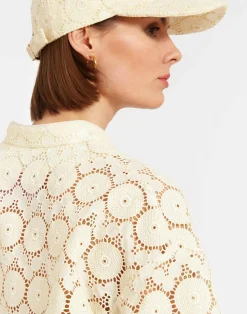 La DoubleJ Camicie E Top<Jackie ShirtEvil Eye Ivory in Macrame