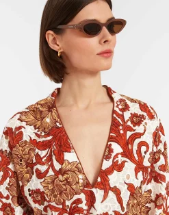 La DoubleJ Camicie E Top<Jackie ShirtReef White in Printed Lace
