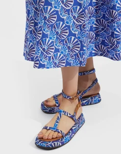 La DoubleJ Scarpe|Accessories<Jazzy SandalsConchiglie in Twill