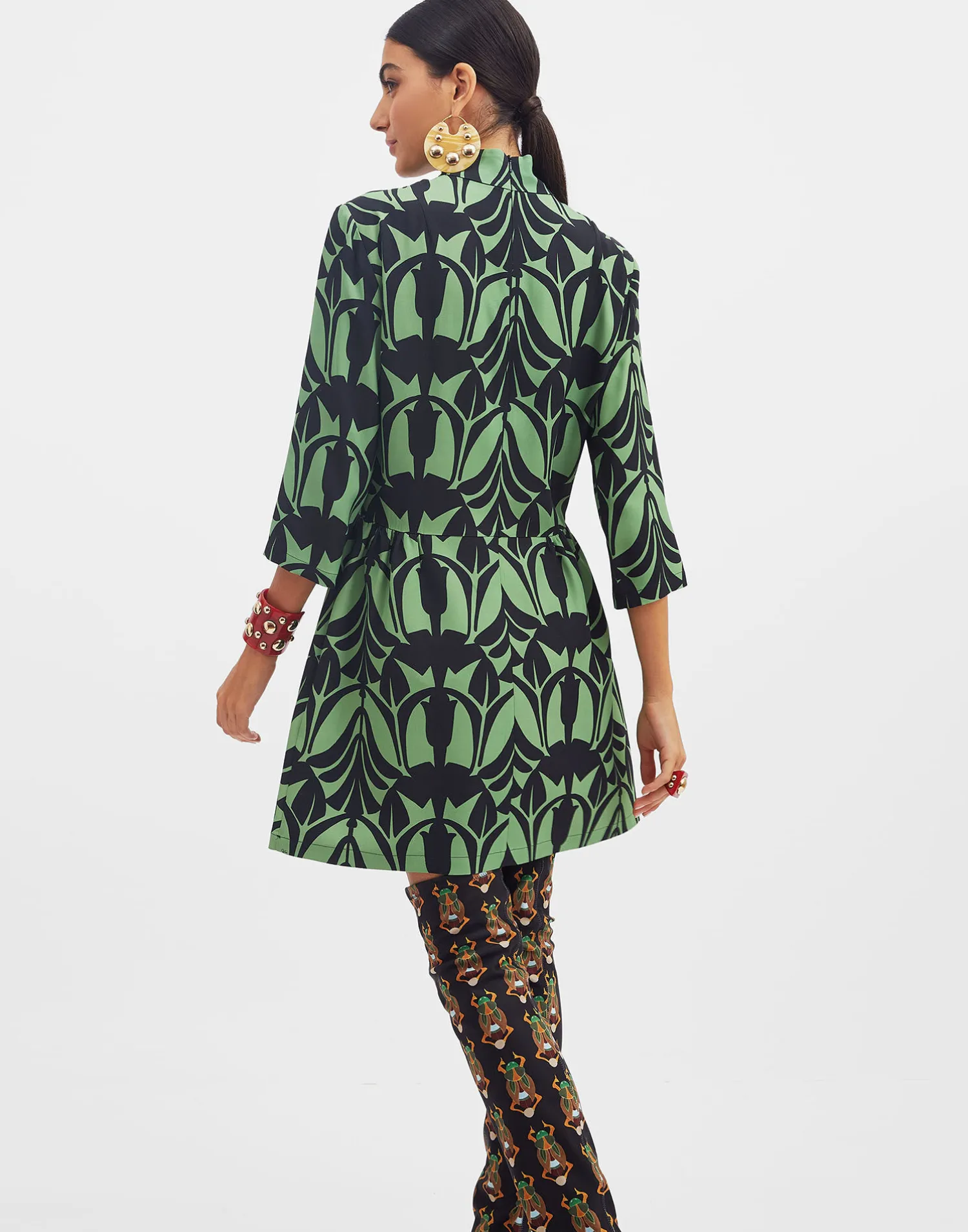 La DoubleJ Vestiti<Juliet DressPapyrus Green in Sablé Satin