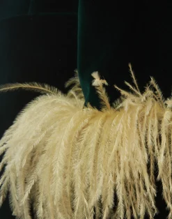 La DoubleJ Capispalla<Keaton JacketBlue Petrol in Velvet With Feathers