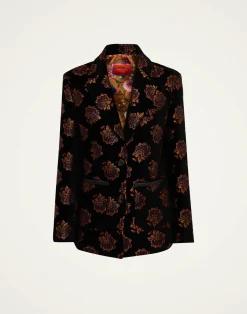 La DoubleJ Capispalla<Kelly JacketRosette Black in Jacquard