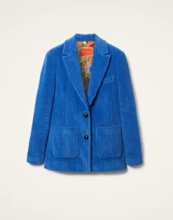La DoubleJ Capispalla<Kelly JacketSolid Light Blue in Velvet Corduroy