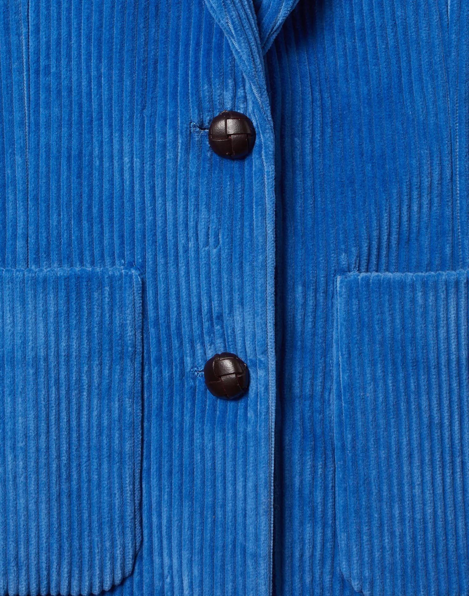 La DoubleJ Capispalla<Kelly JacketSolid Light Blue in Velvet Corduroy
