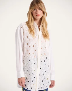 La DoubleJ Camicie E Top<Lacey Better Than Your Boyfriend's ShirtSolid Ivory in Sangallo