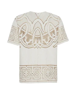 La DoubleJ Camicie E Top<Lacey House T-ShirtSolid White Smoke in Embroidered Cotton