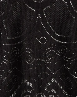 La DoubleJ Camicie E Top<Lacey Make An Exit TopSolid Black in Embroidered Cotton