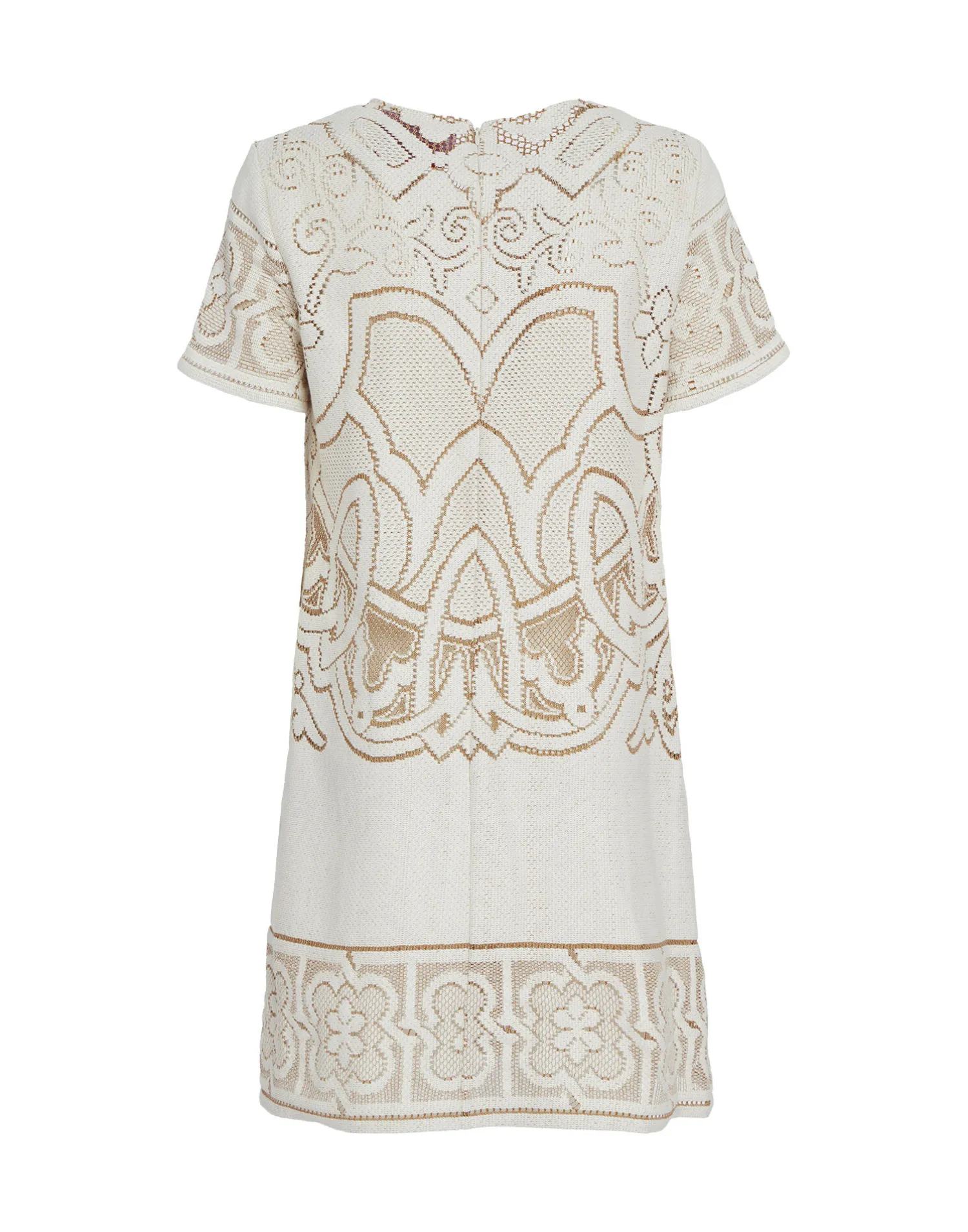 La DoubleJ Vestiti<Lacey Mini Swing DressSolid White Smoke in Embroidered Cotton