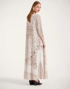 La DoubleJ Vestiti<Lacey Muumuu DressSolid White Smoke in Embroidered Cotton
