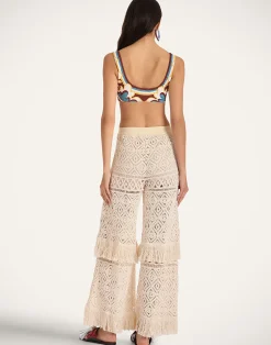 La DoubleJ Pantaloni E Shorts<Lacey Palazzo PantsPlaza Cream in Macram&eacute;