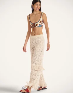 La DoubleJ Pantaloni E Shorts<Lacey Palazzo PantsPlaza Cream in Macramé