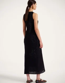 La DoubleJ Vestiti<Lacey Racer DressSolid Black in Embroidered Cotton