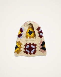 La DoubleJ Accessories|Cappelli<Lacey SnoodFlower Tile Ivory in Wool Crochet