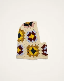 La DoubleJ Accessories|Cappelli<Lacey SnoodFlower Tile Ivory in Wool Crochet