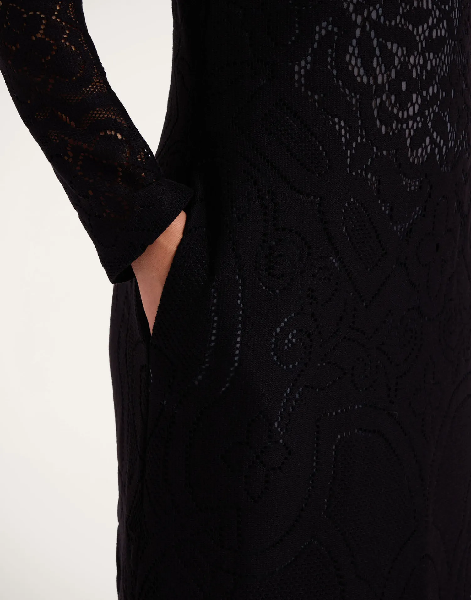 La DoubleJ Vestiti<Lacey Swing DressSolid Black in Embroidered Cotton