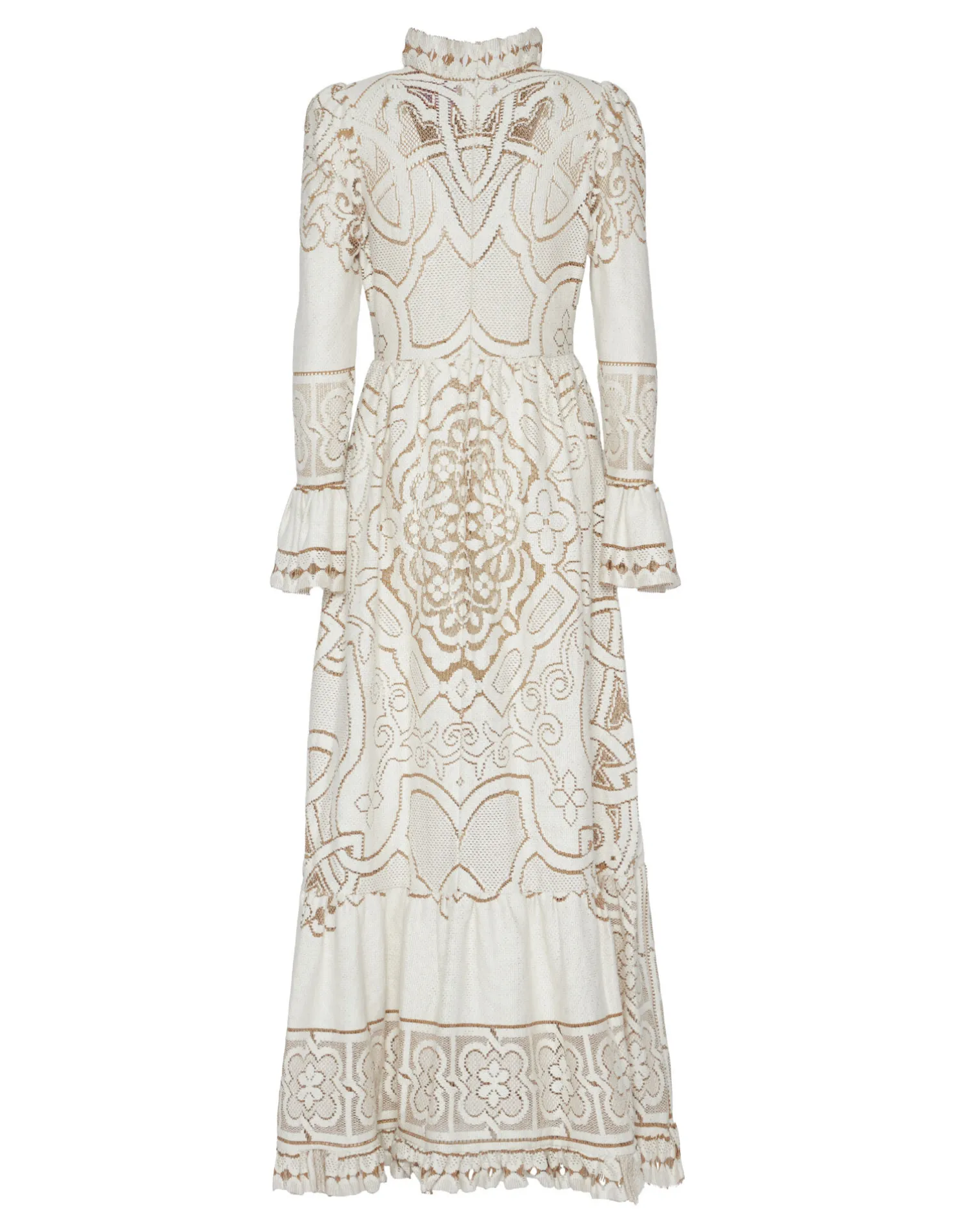 La DoubleJ Vestiti<Lacey Visconti DressSolid White Smoke in Embroidered Cotton