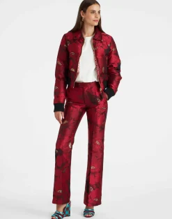 La DoubleJ Capispalla<La Comasca Puffer BomberRuby Red in Jacquard