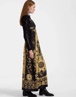 La DoubleJ Party Dressing<La Favorita DressBoboli Plac&eacute;e Black in Silk