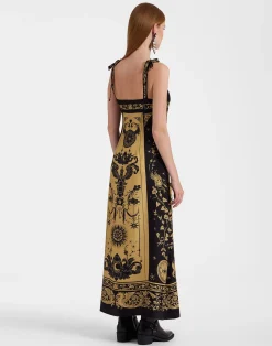 La DoubleJ Party Dressing<La Favorita DressBoboli Plac&eacute;e Black in Silk