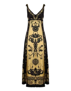 La DoubleJ Vestiti<La Favorita DressBoboli Plac&eacute;e Black in Silk