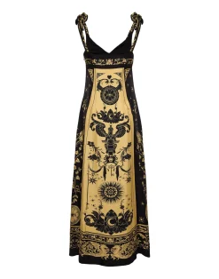 La DoubleJ Vestiti<La Favorita DressBoboli Plac&eacute;e Black in Silk