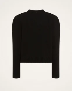 La DoubleJ Maglieria<Lampone SweaterBlack in Wool Embroidered