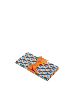 La DoubleJ Tovaglioli|Tessili<Large Napkins Set Of 2Cubi Blu in Linen