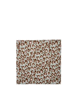 La DoubleJ Tovaglioli|Tessili<Large Napkins Set Of 2Lady Leopard Acqua in Linen