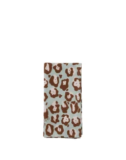 La DoubleJ Tovaglioli|Tessili<Large Napkins Set Of 2Lady Leopard Acqua in Linen