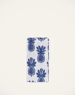 La DoubleJ Tovaglioli|Tessili<Large Napkins Set Of 2Pineapple Blu in Linen