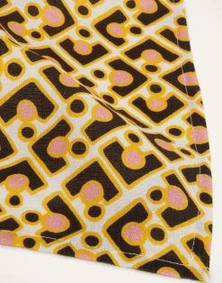 La DoubleJ Tovaglioli|Tessili<Large Napkins Set Of 2Puzzle Rosa in Linen