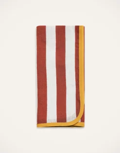 La DoubleJ Tessili<Large Napkins Set Of 2Riviera Brick in Linen