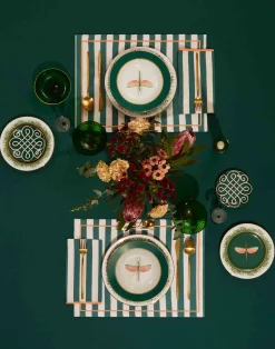 La DoubleJ Tessili<Large Napkins Set Of 2Riviera Green in Linen